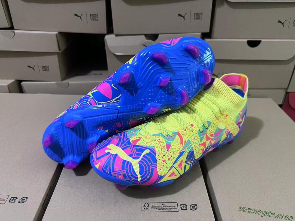 Puma Future Ultimate FG Low-Tops Football Boots - Yellow/Rainbow