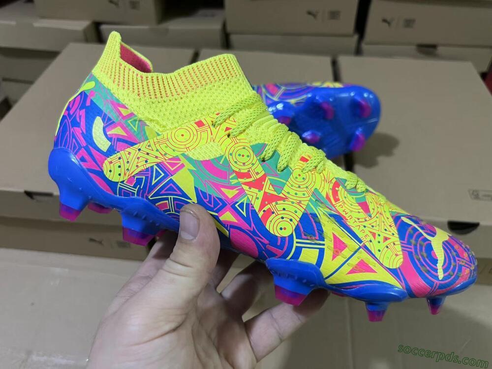 Puma Future Ultimate FG Low-Tops Football Boots - Yellow/Rainbow
