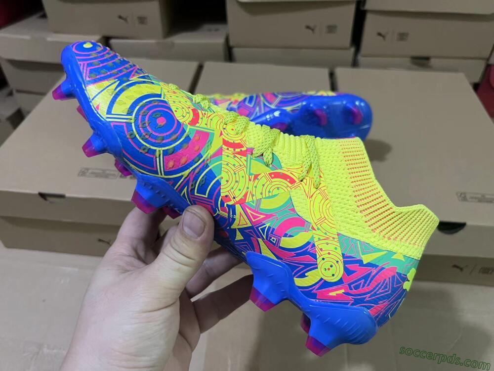 Puma Future Ultimate FG Low-Tops Football Boots - Yellow/Rainbow