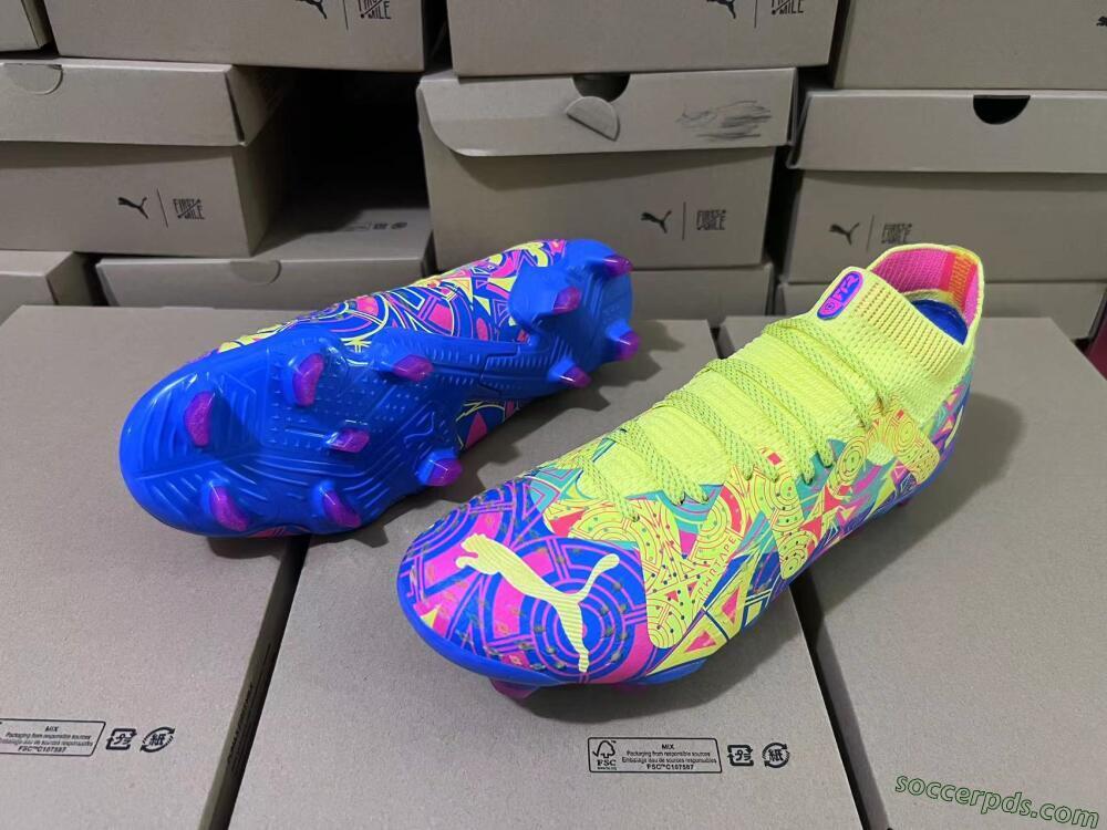 Puma Future Ultimate FG Low-Tops Football Boots - Yellow/Rainbow
