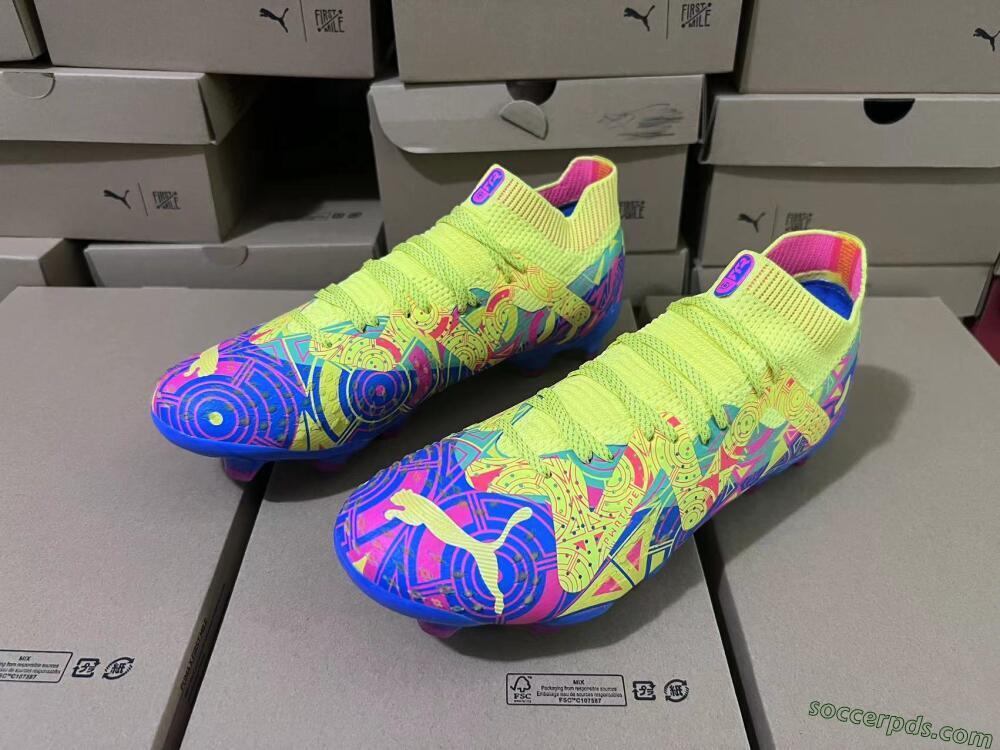 Puma Future Ultimate FG Low-Tops Football Boots - Yellow/Rainbow