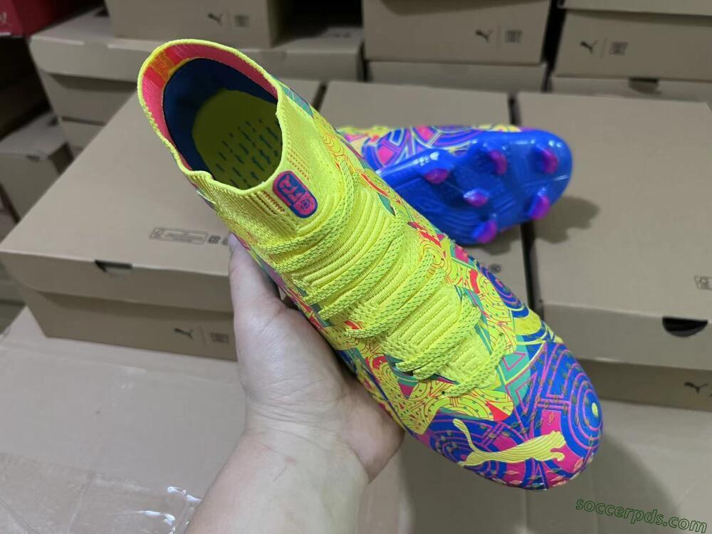 Puma Future Ultimate FG Low-Tops Football Boots - Yellow/Rainbow