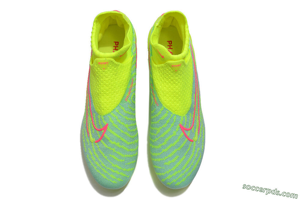 Nike Phantom GX DF Elite FG Low-Tops Football Boots - Green/Yellow/Red 5