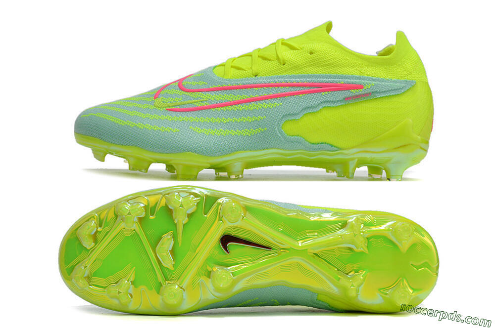 Nike Phantom GX Elite FG Low-Tops Football Boots - Green/Yellow/Red 0