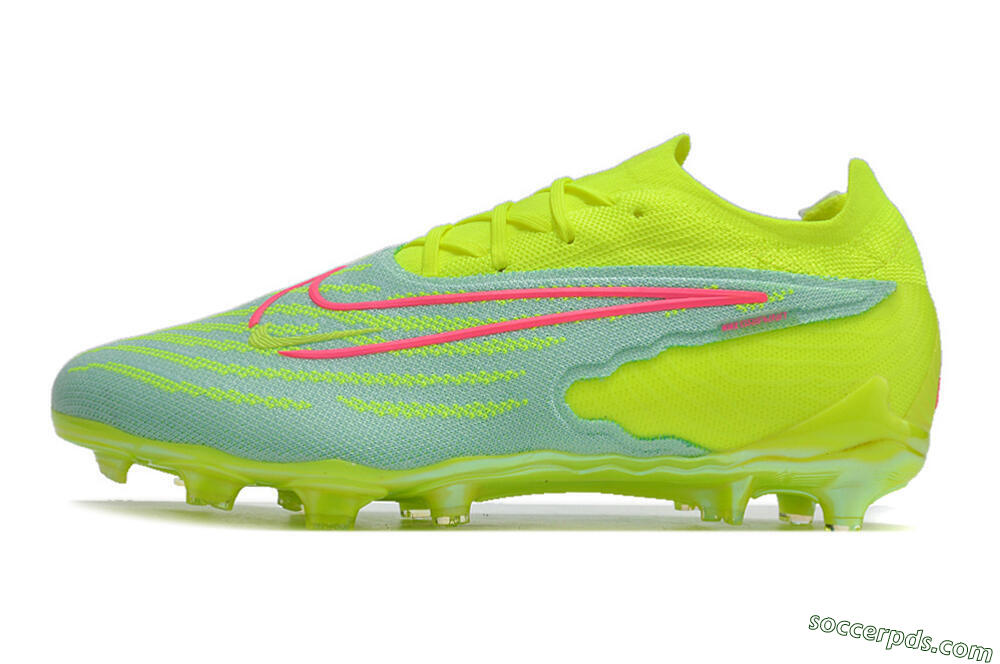 Nike Phantom GX Elite FG Low-Tops Football Boots - Green/Yellow/Red 2