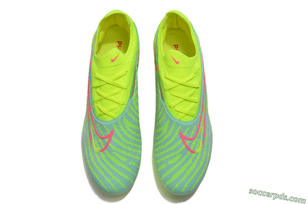 Nike Phantom GX Elite FG Low-Tops Football Boots - Green/Yellow/Red 5