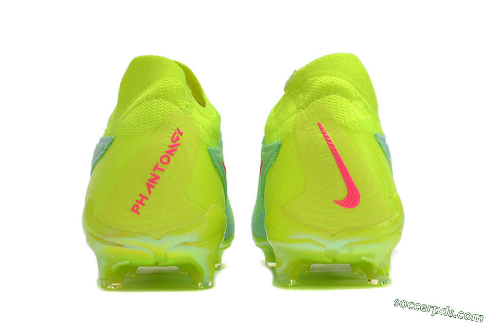 Nike Phantom GX Elite FG Low-Tops Football Boots - Green/Yellow/Red 6