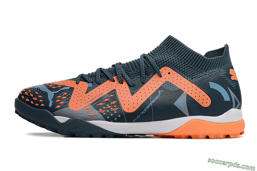 Puma Future Ultimate TF Low-Tops Football Shoes - Blue/Orange 2