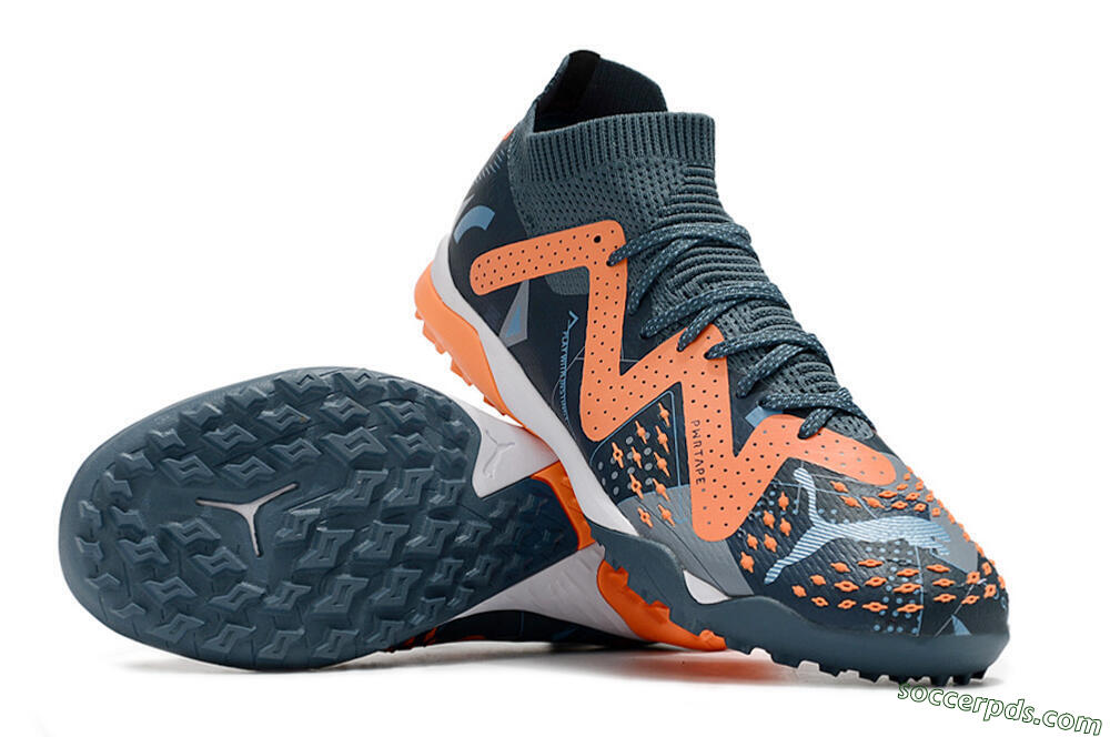 Puma Future Ultimate TF Low-Tops Football Shoes - Blue/Orange 3