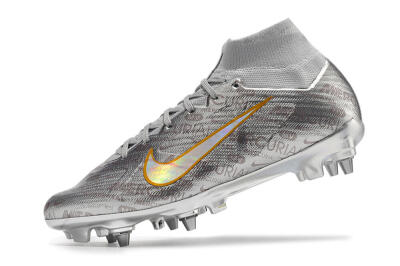 Nike Air Zoom Mercurial Superfly 9 Elite SG High-Tops Football Boots - Silver/Gold