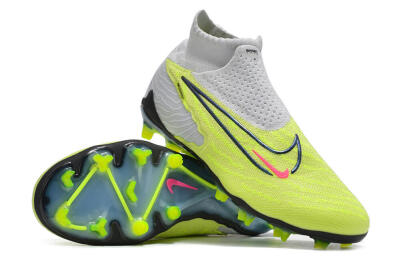Nike Phantom GX Elite FG High-Tops Football Boots - Grey/Green/Pink