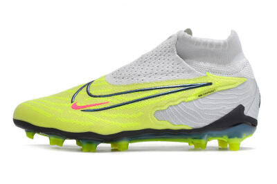 Nike Phantom GX Elite FG High-Tops Football Boots - Grey/Green/Pink