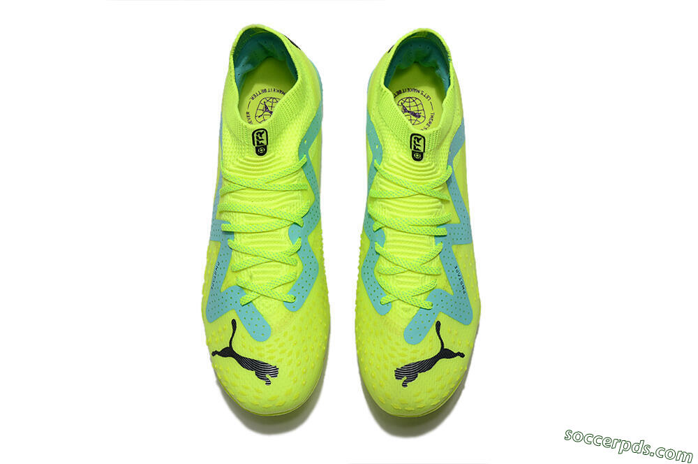 Puma Future Ultimate FG Low-Tops Football Boots - Green/Blue/Black 5