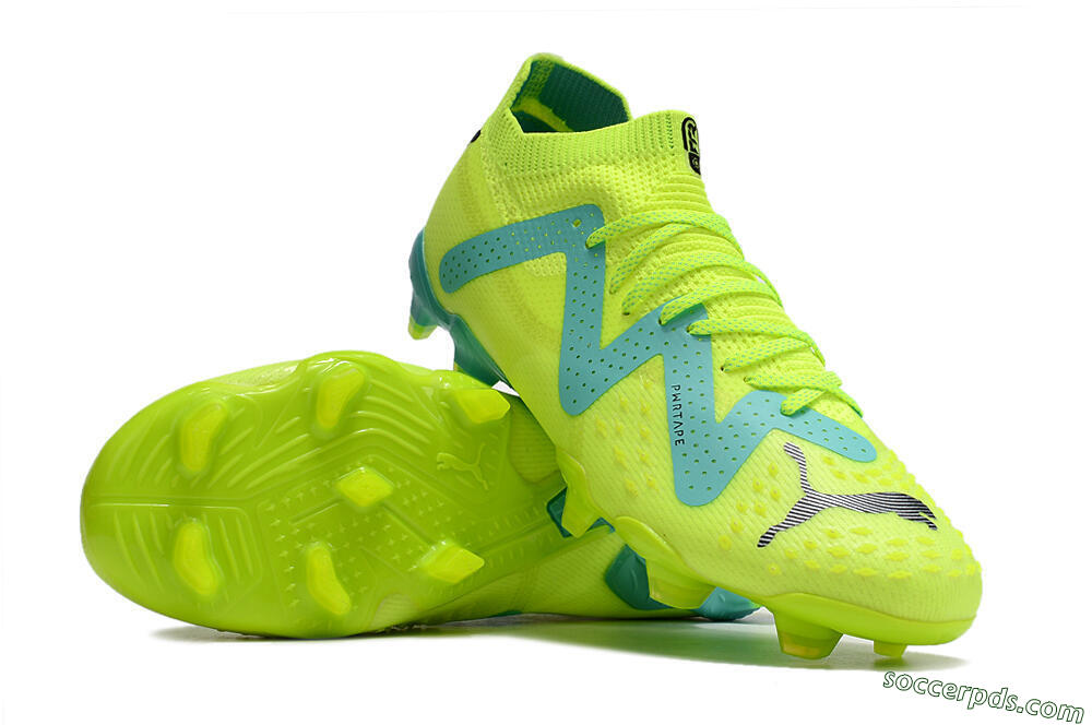 Puma Future Ultimate FG Low-Tops Football Boots - Green/Blue/Black 3