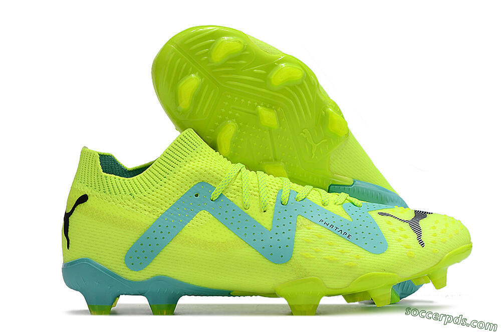 Puma Future Ultimate FG Low-Tops Football Boots - Green/Blue/Black 1