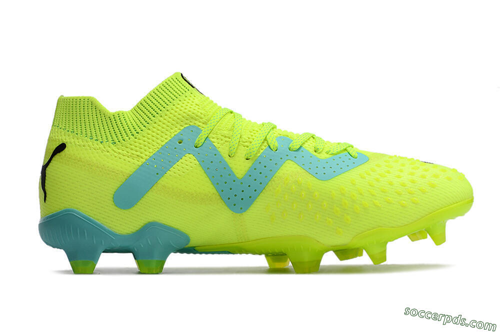 Puma Future Ultimate FG Low-Tops Football Boots - Green/Blue/Black 4