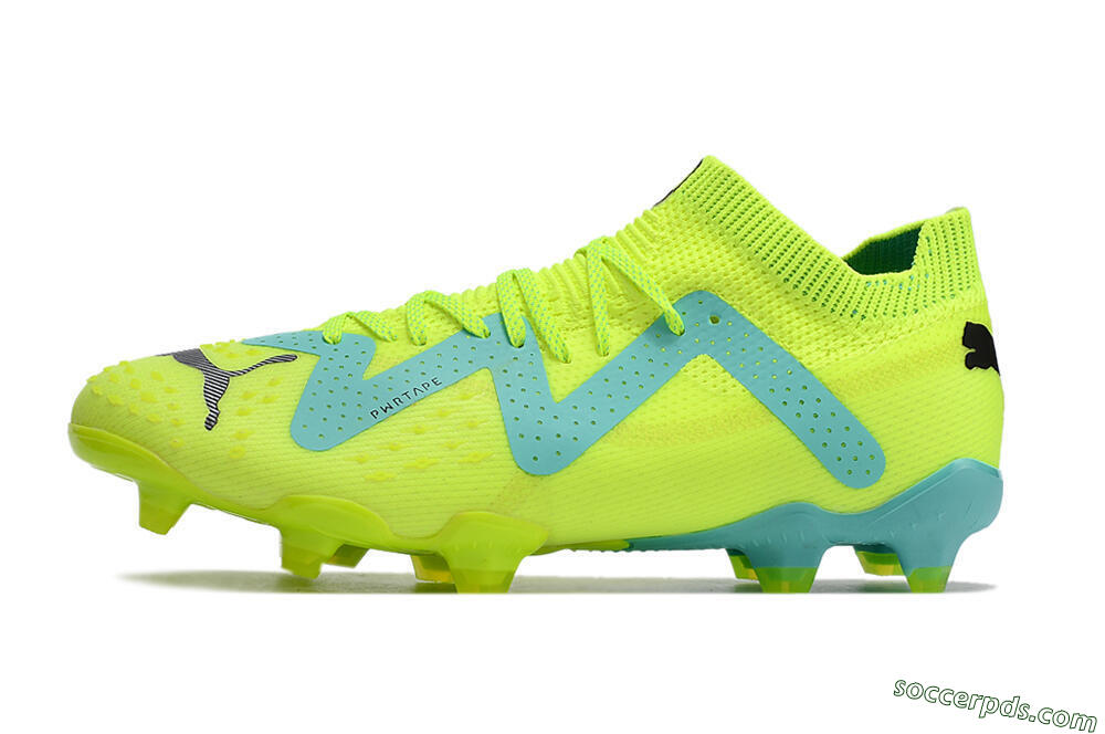 Puma Future Ultimate FG Low-Tops Football Boots - Green/Blue/Black 2