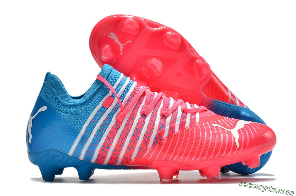 Puma Future Z 1.3 Instinct FG Low-Tops Football Boots - Pink/Blue 1