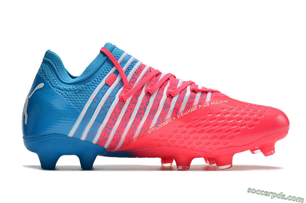Puma Future Z 1.3 Instinct FG Low-Tops Football Boots - Pink/Blue 4