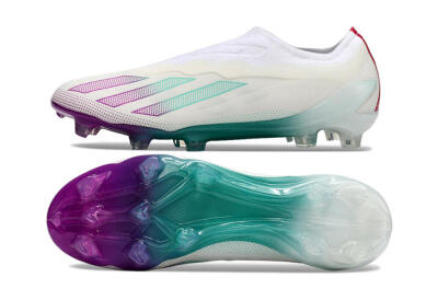 Adidas X 24 Crazyfast+ FG Low-Tops Football Boots - White/Pink/Green
