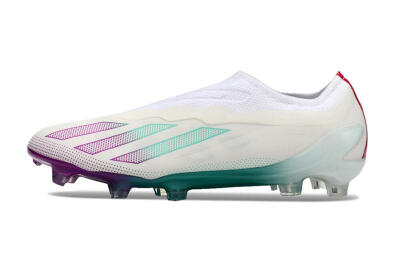 Adidas X 24 Crazyfast+ FG Low-Tops Football Boots - White/Pink/Green