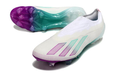 Adidas X 24 Crazyfast+ FG Low-Tops Football Boots - White/Pink/Green