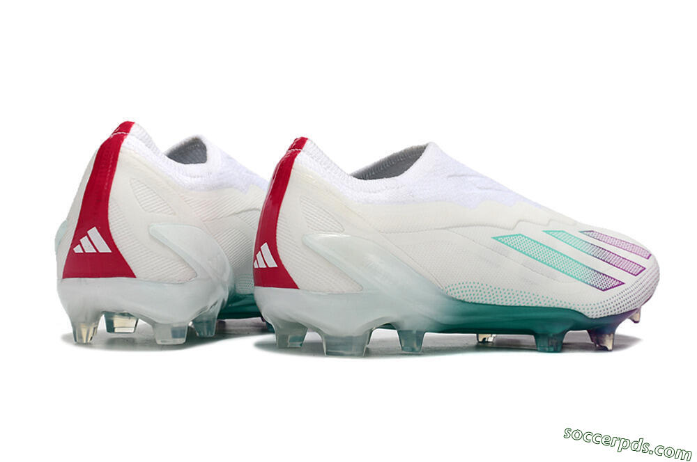 Adidas X 24 Crazyfast+ FG Low-Tops Football Boots - White/Pink/Green 6