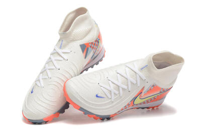Nike Phantom Luna 2 Elite TF High-Tops Football Shoes - White/Pink/Yellow