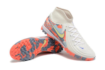 Nike Phantom Luna 2 Elite TF High-Tops Football Shoes - White/Pink/Yellow