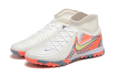 Nike Phantom Luna 2 Elite TF High-Tops Football Shoes - White/Pink/Yellow