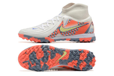 Nike Phantom Luna 2 Elite TF High-Tops Football Shoes - White/Pink/Yellow