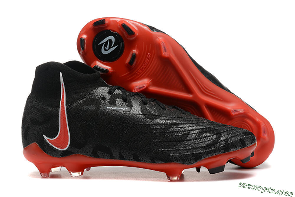 Nike Phantom Luna Elite UN FG High-Tops Football Boots - Black/White/Red 1