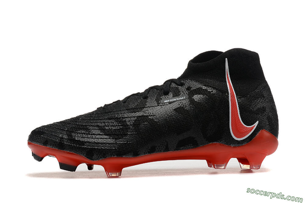 Nike Phantom Luna Elite UN FG High-Tops Football Boots - Black/White/Red 2