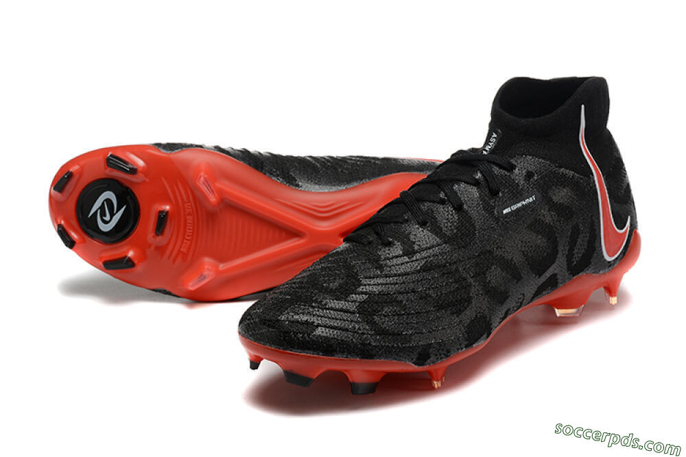 Nike Phantom Luna Elite UN FG High-Tops Football Boots - Black/White/Red 3