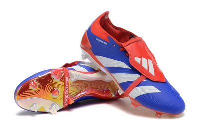 Adidas Predator Elite Foldover Tongue FG Low-Tops Football Boots - Blue/White/Red