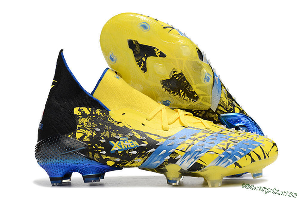 Adidas Predator Freak.1 Marvel FG High-Tops Football Boots - Yellow/Blue/Black 1