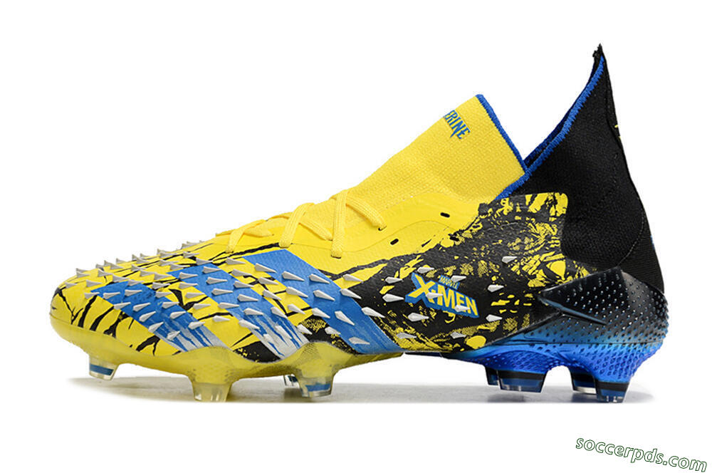 Adidas Predator Freak.1 Marvel FG High-Tops Football Boots - Yellow/Blue/Black 2