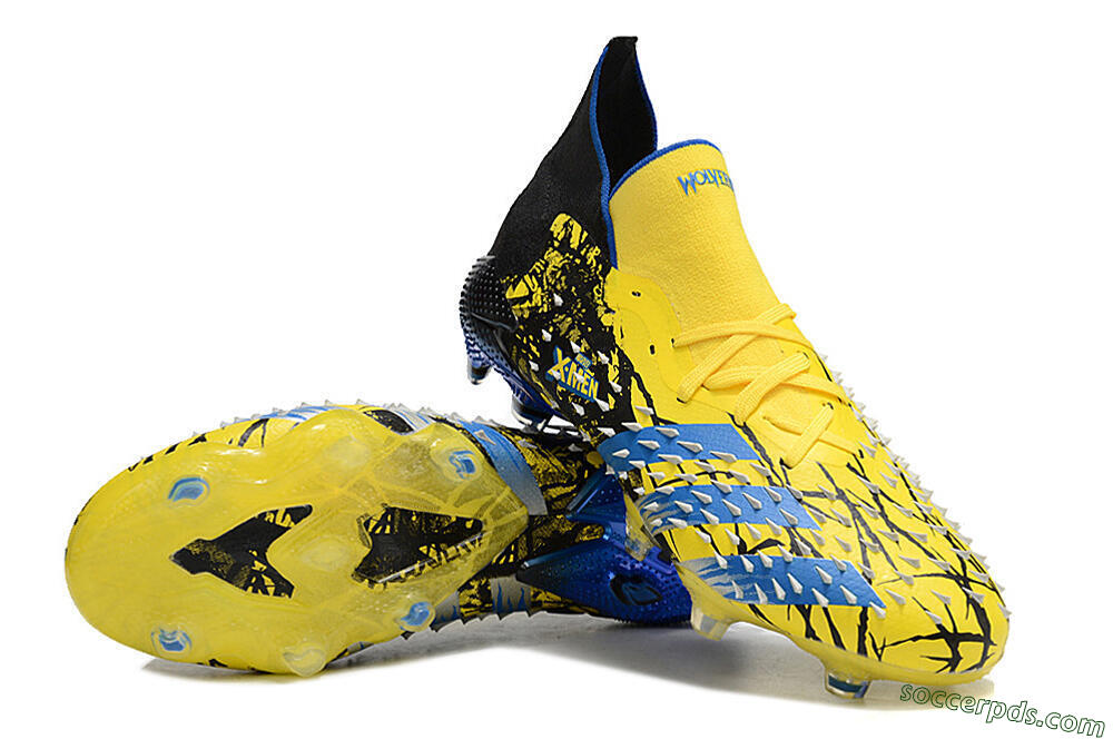Adidas Predator Freak.1 Marvel FG High-Tops Football Boots - Yellow/Blue/Black 3