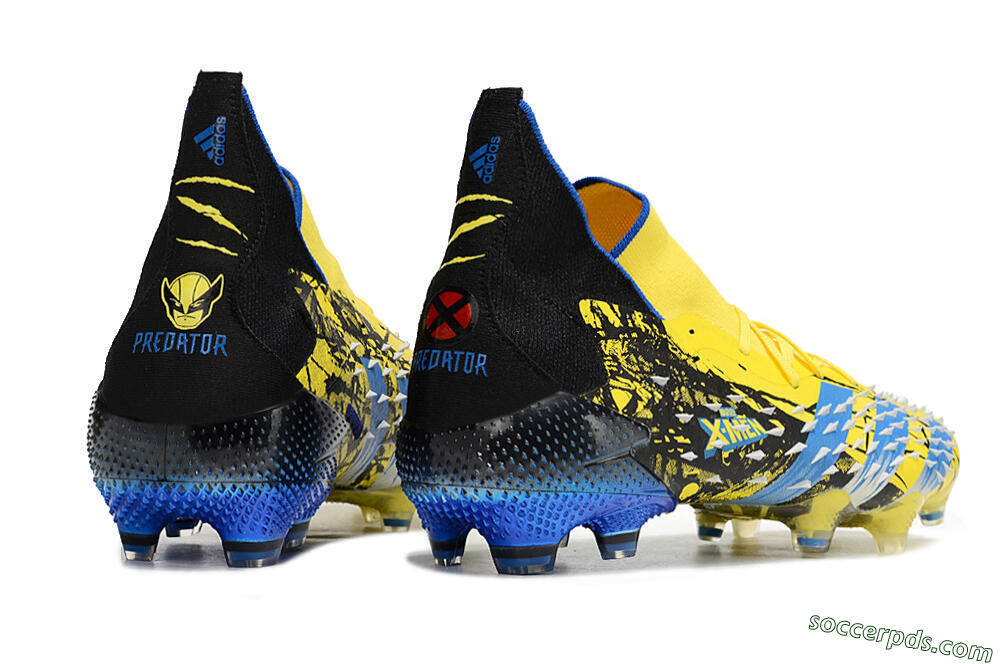 Adidas Predator Freak.1 Marvel FG High-Tops Football Boots - Yellow/Blue/Black 5