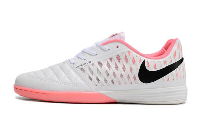 Nike Lunar Gato 2 IC Low-Tops Football Shoes - White/Pink/Black