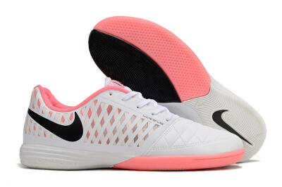 Nike Lunar Gato 2 IC Low-Tops Football Shoes - White/Pink/Black