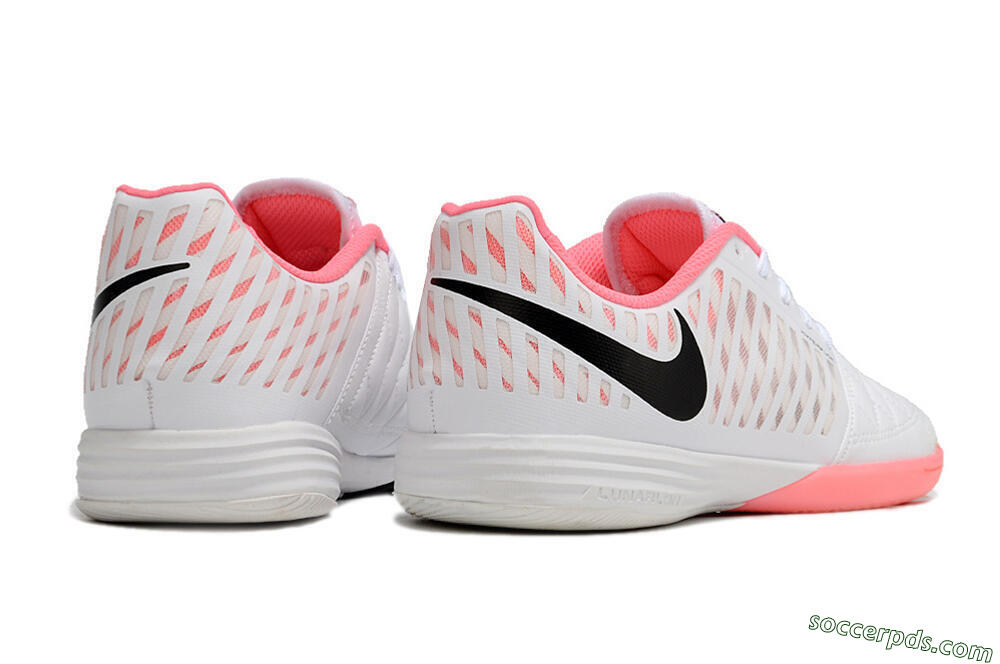 Nike Lunar Gato 2 IC Low-Tops Football Shoes - White/Pink/Black 6