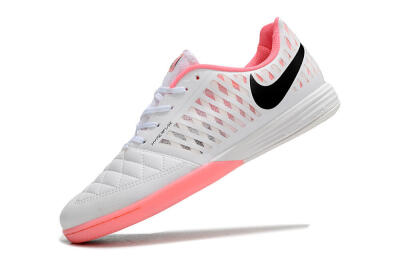 Nike Lunar Gato 2 IC Low-Tops Football Shoes - White/Pink/Black