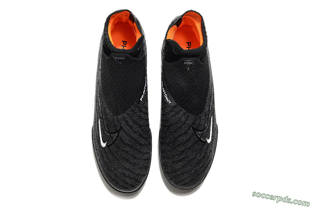 Nike Phantom GX Elite DF Black Pack TF High-Tops Football Shoes - Black/White/Orange 5
