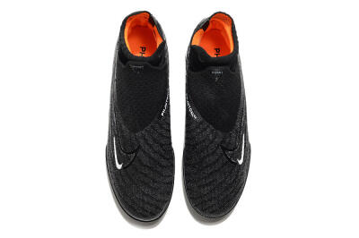 Nike Phantom GX Elite DF Black Pack TF High-Tops Football Shoes - Black/White/Orange