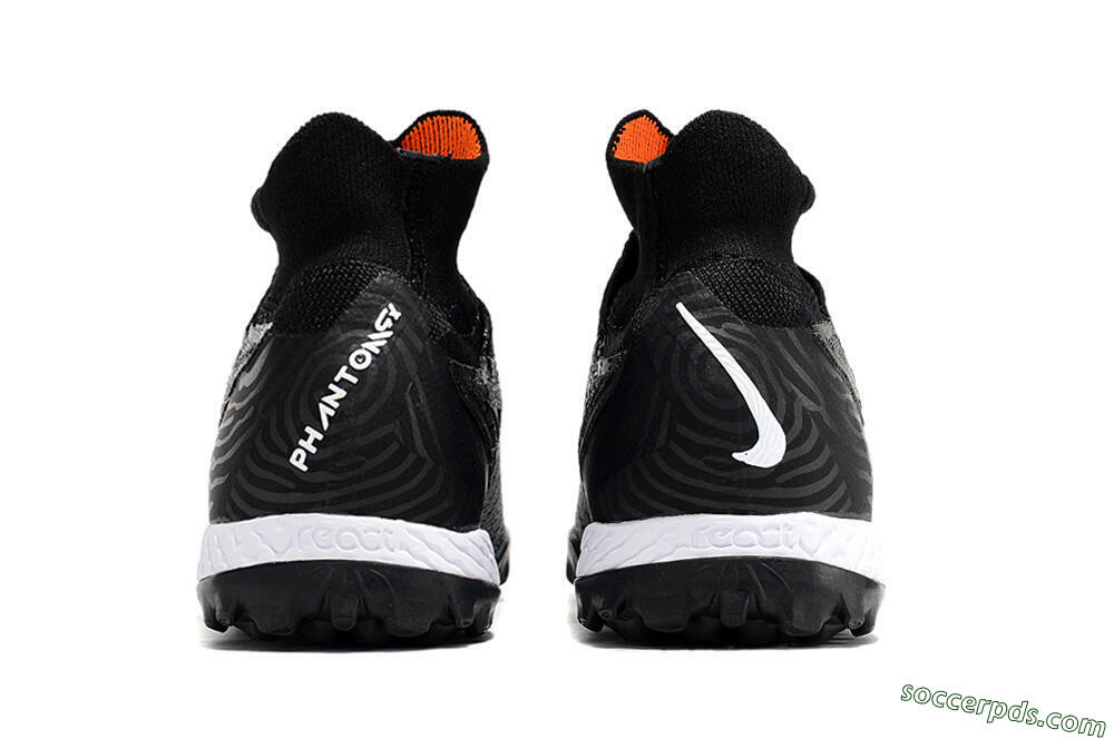 Nike Phantom GX Elite DF Black Pack TF High-Tops Football Shoes - Black/White/Orange 6