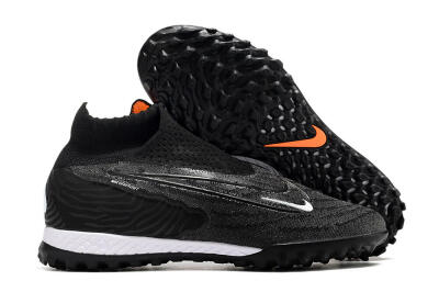 Nike Phantom GX Elite DF Black Pack TF High-Tops Football Shoes - Black/White/Orange