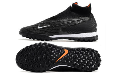 Nike Phantom GX Elite DF Black Pack TF High-Tops Football Shoes - Black/White/Orange