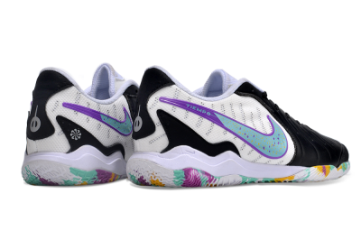 Nike Tiempo Legend 10 IC Low-Tops Football Shoes - Black/White/Jade/Purple