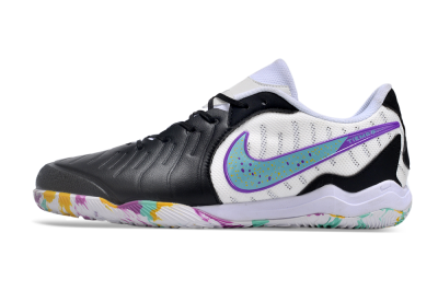 Nike Tiempo Legend 10 IC Low-Tops Football Shoes - Black/White/Jade/Purple